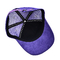 Aanpassing 5 Panel Trucker Cap Visor Curved Oogjes Purple Mesh Hoed Kleur Logo Aanpassen