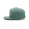 Groene vintage katoen verstelbare snap back blanco vaste kleur vlakke rand snapback cap 3d borduur snapback