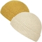 De gele Acrylvlakte breit de Volwassen Grootte van Beanie Hats With Short Brim