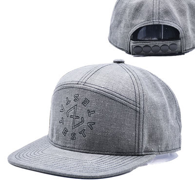 Custom 7 Panel Snapback Cap Borduurwerk Structured Gorras vlakke rand Snap Back Hoed