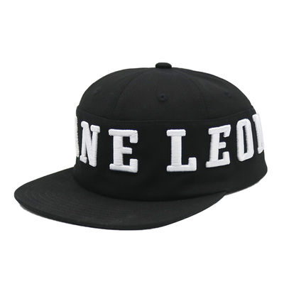 Hoge Kwaliteit 6 Paneel Platte Rand Hip Hop Cap Snapback Pet Aangepaste 3D Geborduurde Snapback Pet Leverancier
