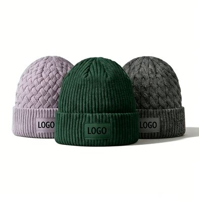 Aanpasbare kleuren Unisex gebreide bonnet met hoed voor volwassenen Omtrek voor de winterwarmte