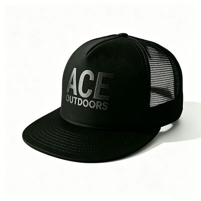 Zeefdruk Logo 5 Panel Trucker Cap Unisex Comfortabele pasvorm Ideaal voor het hele seizoen Verstelbare lichtgewicht hoofddeksels