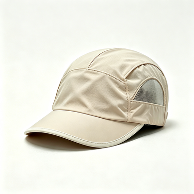 Gebogen Rand 5 Panel Camper Hoed met Contraststiksels Duurzame en Comfortabele Hoofddeksels voor Actieve Levensstijl