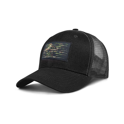 Zes Comité Flard Zacht Mesh Trucker Hat With Plat Front Embroidery