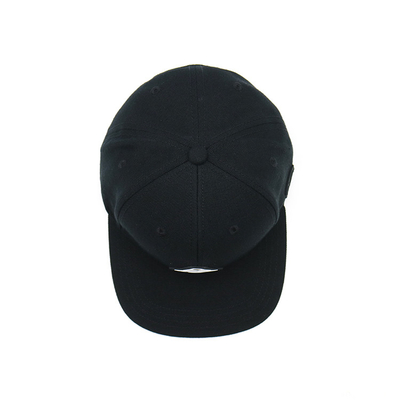 100% van katoenen Vlak de Hoeden Rubberflard Zwart Geconstrueerd GLB Viziersnapback