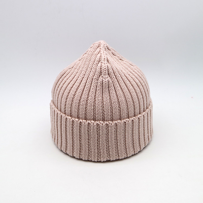 Het dameskatoen breit Beanie Hats Winter Cold - Bewijsroze