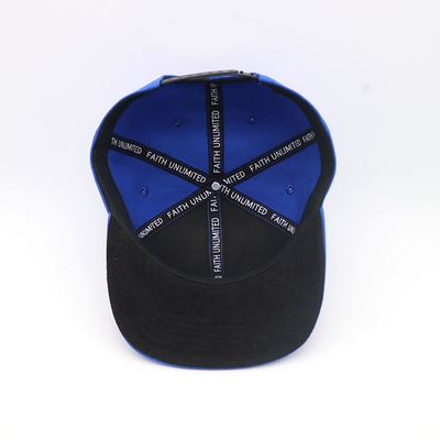 Volwassen Vlakke de Hoeden Plastic Sluiting 6 van Randsnapback Comités Blauwe Kleur