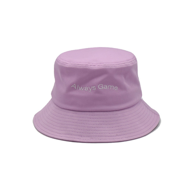 Van de Vissersbucket hat woven van het brieven Vlakke Borduurwerk het Flard100% Katoenen Keperstofpurple