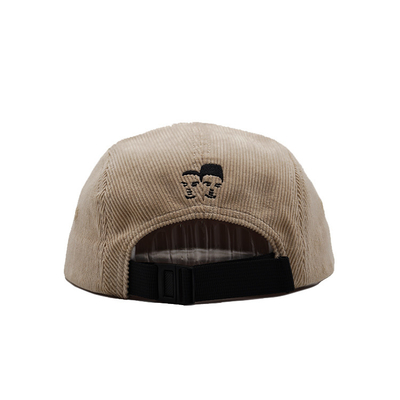 Crèmekleurige Corduroy Camper Cap Visor Unisex Premium Sport Hat