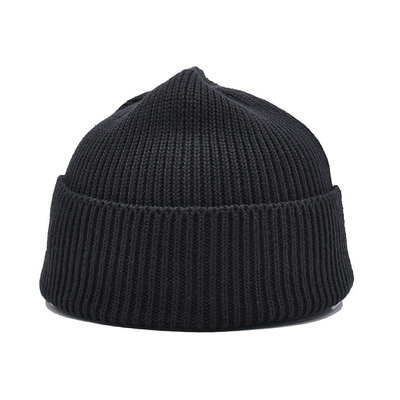 Unisex- 54cm Geborduurd Leeg de Douaneetiket Cuffed Duidelijke Gebreide Beanie van de Winterhoeden