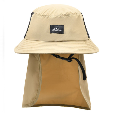 De Visser Bucket Hat 100% Poylester van het douaneembleem met Sjaalbescherming op Zon