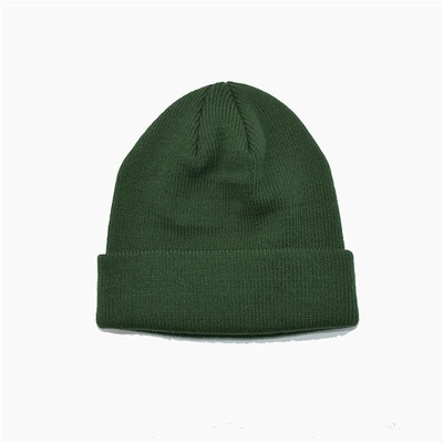 OEM Unieke Groen breit Beanie Hats With Embroidery Pattern