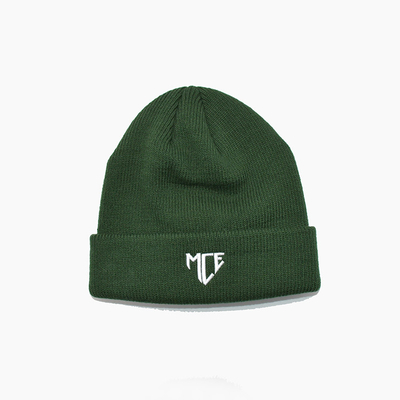 OEM Unieke Groen breit Beanie Hats With Embroidery Pattern