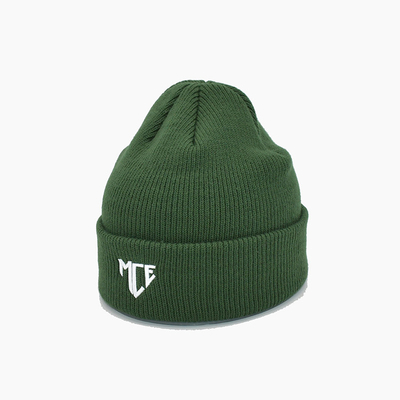 OEM Unieke Groen breit Beanie Hats With Embroidery Pattern