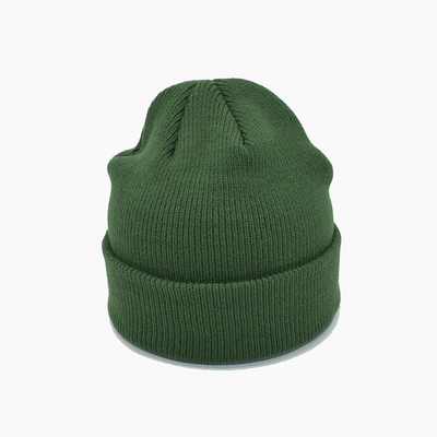 OEM Unieke Groen breit Beanie Hats With Embroidery Pattern