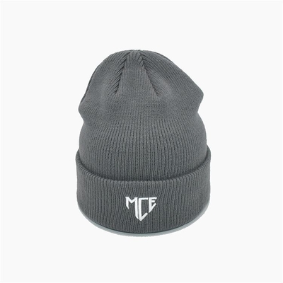 De unisex- Gepersonaliseerde Kleur van Gray Acrylic Polyester Knit Beanie Hoeden