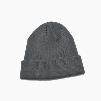 De unisex- Gepersonaliseerde Kleur van Gray Acrylic Polyester Knit Beanie Hoeden