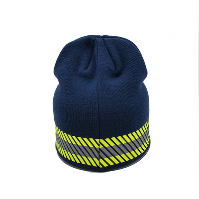 Douane Logo Polyester Knit Beanie Hats voor Toevallige Gelegenheden 58CM Omtrek