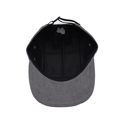 Cotton corduroy ongestructureerd 5 panel camper cap voor buiten hardlopen