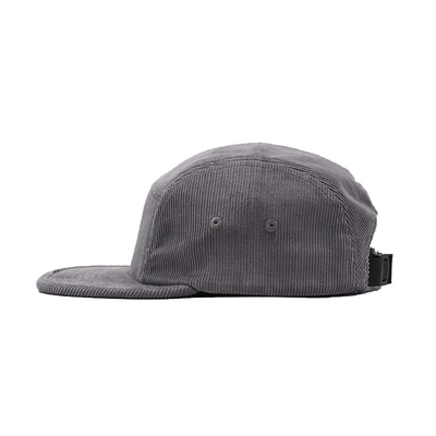 Cotton corduroy ongestructureerd 5 panel camper cap voor buiten hardlopen