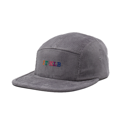 Cotton corduroy ongestructureerd 5 panel camper cap voor buiten hardlopen