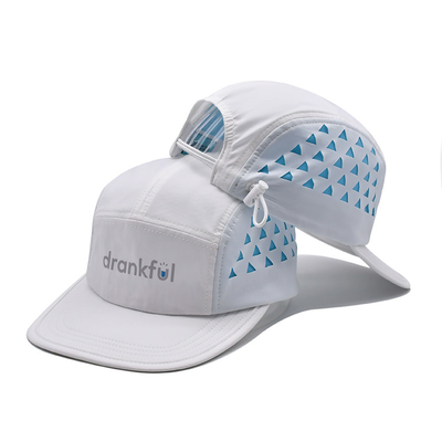 5 Panel Camper Hat Sports Mesh Zweetband Aangepaste Oogjes laser