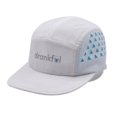 5 Panel Camper Hat Sports Mesh Zweetband Aangepaste Oogjes laser