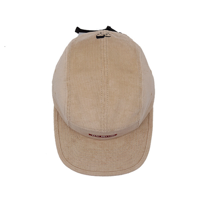 Laag-midden profiel 5 Panel Camper Hat Aangepaste kleur Corduroy stof