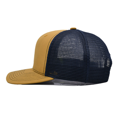 OEM Douane 6 Comité de Pre Gebogen van de Vrachtwagengorras van Randmesh snap back sports hats In het groot douane Logo Trucker Cap