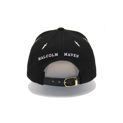 Zwarte op maat gemaakte pa hoeden volwassenen golf mannen 6 panel sport casual baseball cap