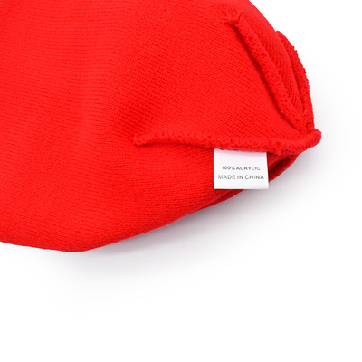 Hoge kwaliteit maat logo Acrylische Skully Beanie Winter Unisex Visser gebreide hoeden Warm geribde manchet Gebreide Bea