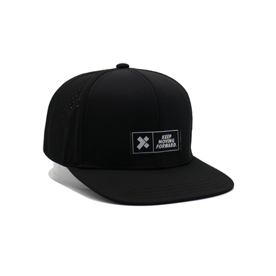 Groothandel Custom Men Low MOQ High Quality Woven /Leather Patch Logo 6 Panel Plain Cotton Flat Brim Snapback Gorras