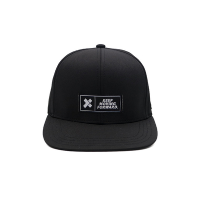 Groothandel Custom Men Low MOQ High Quality Woven /Leather Patch Logo 6 Panel Plain Cotton Flat Brim Snapback Gorras