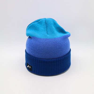 Custom gebreide bonnetjes Blauwe kleur Warm winter leeg patroon