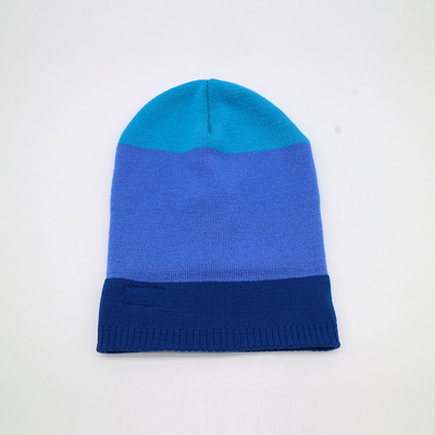 Custom gebreide bonnetjes Blauwe kleur Warm winter leeg patroon