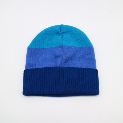 Custom gebreide bonnetjes Blauwe kleur Warm winter leeg patroon