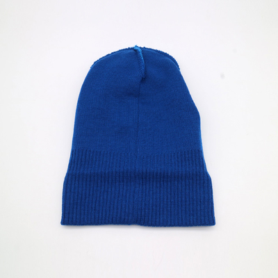 Custom gebreide bonnetjes Blauwe kleur Warm winter leeg patroon