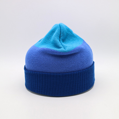 Custom gebreide bonnetjes Blauwe kleur Warm winter leeg patroon