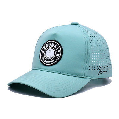 PVC patch logo 5 Panel Trucker Cap Custom Stof Flat Bill vorm