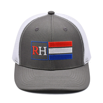 Voor gebogen Richardson 112 Trucker Hoeden 6 Panel Flat Borduur Custom Logo