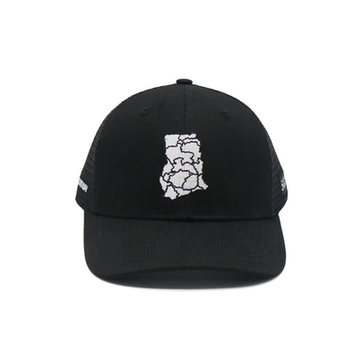 Borduurwerk Trucker Mesh Cap 6 Panel Modieus Pre gebogen rand