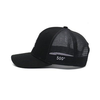 Borduurwerk Trucker Mesh Cap 6 Panel Modieus Pre gebogen rand