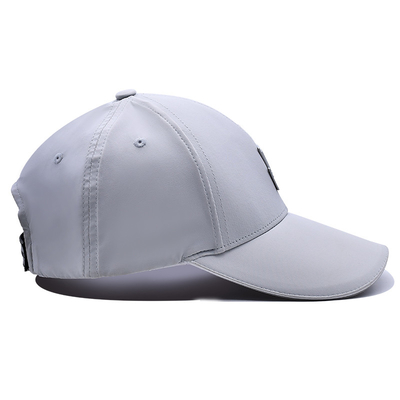 Aanpasbaar 6-paneel Baseball Cap Curve Peak Style Rubber Patch Logo