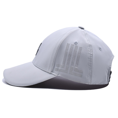 Aanpasbaar 6-paneel Baseball Cap Curve Peak Style Rubber Patch Logo