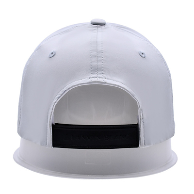 Aanpasbaar 6-paneel Baseball Cap Curve Peak Style Rubber Patch Logo
