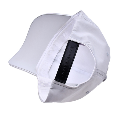 Aanpasbaar 6-paneel Baseball Cap Curve Peak Style Rubber Patch Logo