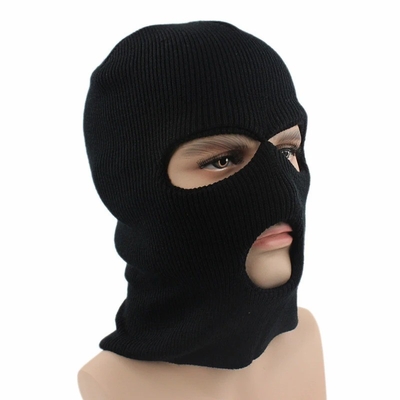 Volledig gezichtsbedekking Drie-holes gebreide maskers Hoed Balaclava Tactische fietsen Unisex caps