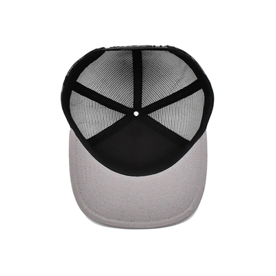 Op maat geborduurd platte rand 7 panelen sublimatie patch snapback mesh trucker hoeden hoeden voor mannen
