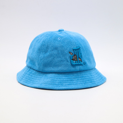 Custom Terry Stof Bucket Hoed Breed Rand Casual en Modieus Stijl Custom 3D Borduur Logo